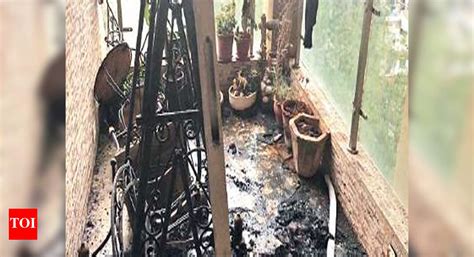 Woman dies of burns, husband injured in fire inside ninth floor Undri ...