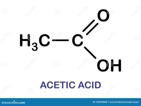 Acetic acid formula stock illustration. Illustration of chemistry ...
