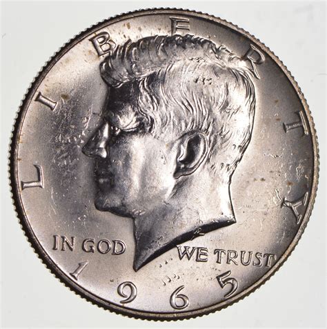 Choice Uncirculated - 1965 40% Silver Kennedy Half Dollar Blast White ...