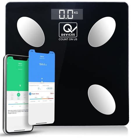 Q DEVICES Body Weighing Smart Scale Digital Bathroom Scale with ...