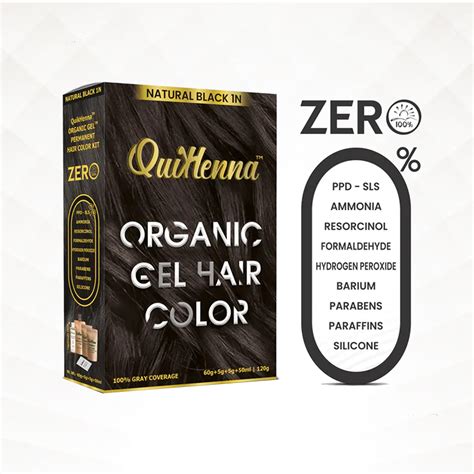 QuikHenna Organic Gel Hair Color 120 Gm - 1N Natural Black ...