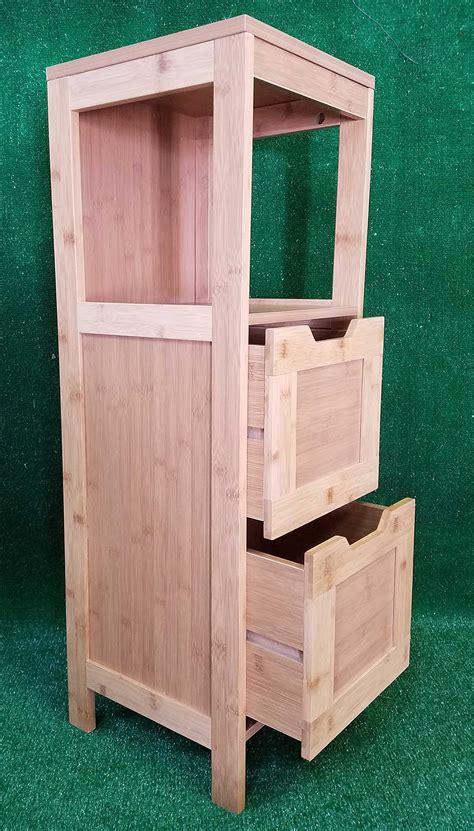 EVIDECO Freestanding Bath Storage Floor Cabinet MAHE 2 Drawers 2 ...