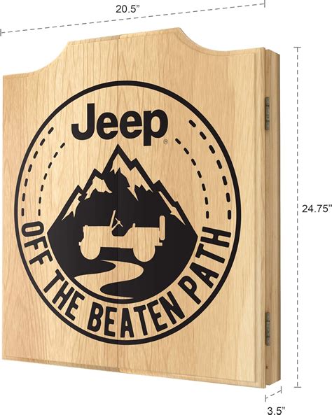 Buy Trademark Global Dart Board Cabinet Set- Jeep Black Mountain ...