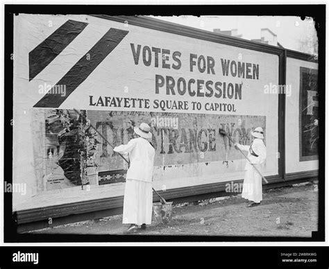 WOMAN SUFFRAGE. POSTERS FOR PARADE Stock Photo - Alamy