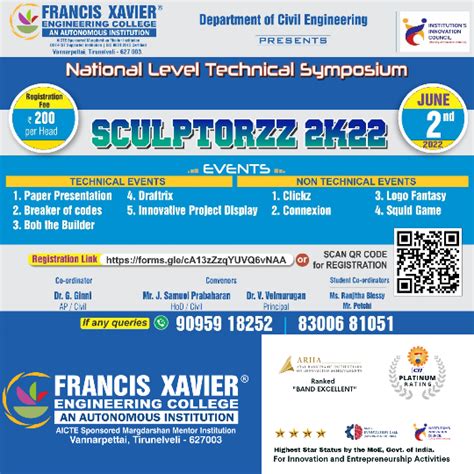 SCULPTORZZ - 2022 | News & Events | Francis Xavier Engineering College ...