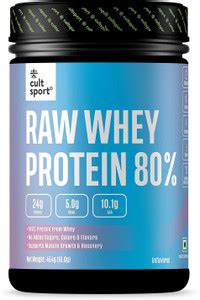 Cultsport Raw Whey 80% | 24g Protein with Digestive Enzymes | 454g 30 ...