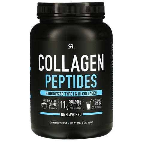 Sports Research Collagen Peptides, Unflavored, 16 oz (454 g) - Walmart ...