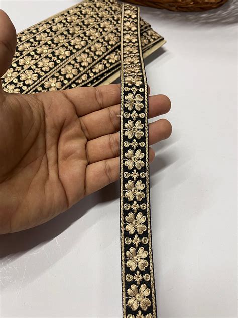 Thread Embroidered Indian Lace Trims – 9 Meters, 1-Inch Width, Handcra ...