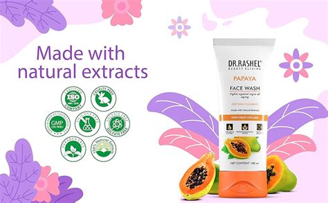 DR.RASHEL Papaya Face wash With Natural Papaya Extracts & Fruits ...
