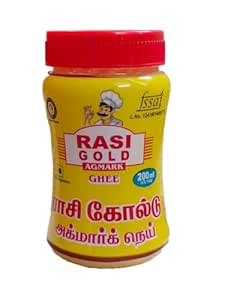 RASI GOLD AGMARK GHEE A PRODUCT OF GHEE CITY (200ML PET JAR) : Amazon ...