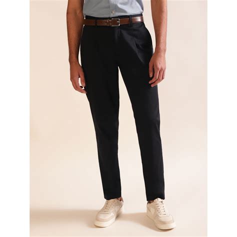 Buy Andamen Regular Fit Men Black Stretchable Chinos Online
