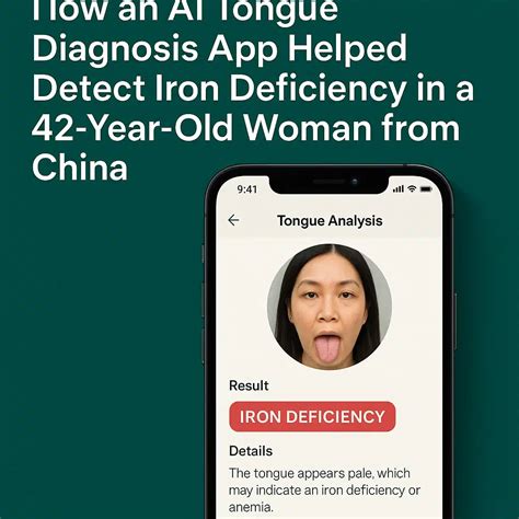 Case Study: How an AI Tongue Diagnosis App Helped Detect Iron Deficiency in a 42-Year-Old Woman ...