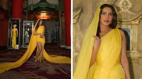 Desi girl, desi drape: Priyanka Chopra gives yellow saree its fiercest ...