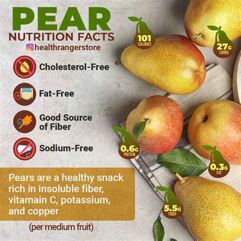 Pears Nutrition Facts Vitamins at Dean Metoyer blog