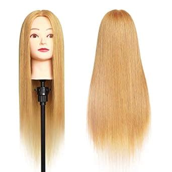 D-DIVINE 100% Curling Dummy | Hair Length: 28 Inches | 85% Real Human ...