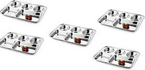 SBT Stainless Steel 5in1 Plate / Five Compartment Dinner Plate 5 ...