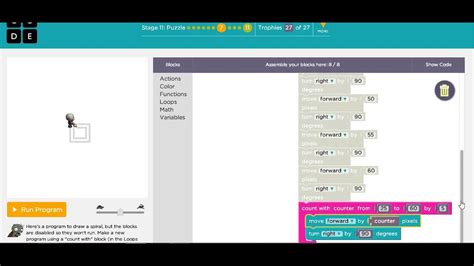 Code.org Lesson 3.11 的图像结果