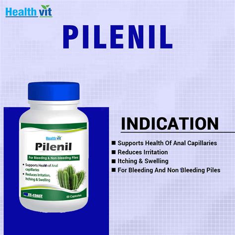 Buy HEALTHVIT PILENIL 60 CAPSULES FOR BLEEDING & NON-BLEEDING PILES ...