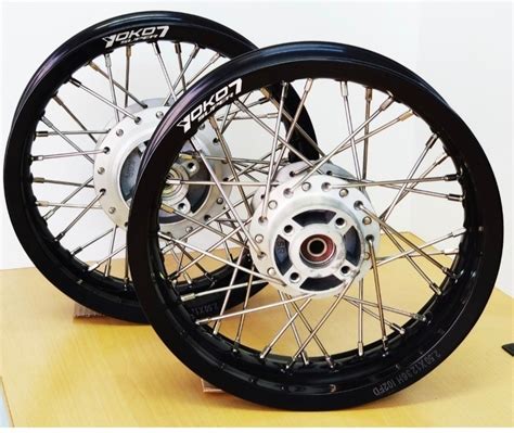 ksrpro、ksr110用林道 オフロード用アルミスポークホイール 純正とサイズは同じです。前後12インチ2.5j ksr2にも取付可 ...