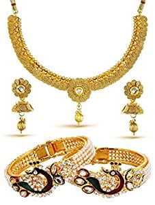 YouBella Jewellery Sets for Women Gold Plated Necklace Jewellery Set ...
