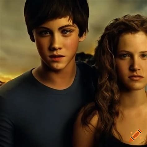 Logan Lerman's Percy Jackson with Piper McLean in a romantic setting on ...