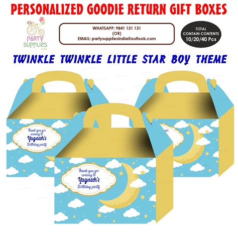 PSI Twinkle Twinkle Little Star Boy Theme Goodie Return Gift Boxes ...