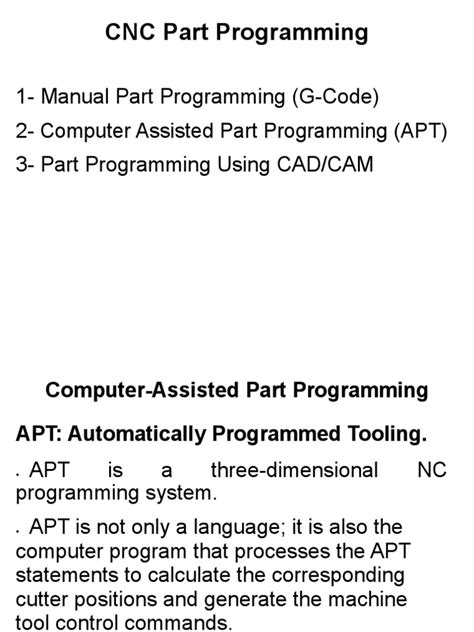 Image result for Apt Part Programming