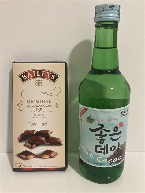 Mint cocoa soju + alcoholic chocolate bar from Baileys = 👌🏻 perfect ...