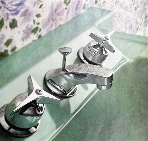 Mid-century bathroom sink faucet handles with 3-pointed shape (Kohler ...