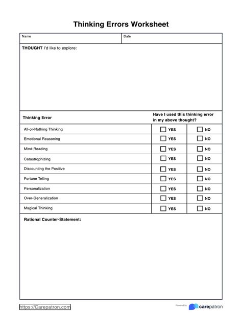 Free Printable Worsheet With Errors
