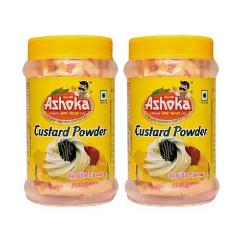 ASHOKA Vanilla Flavour Custard Powder - 100 Grams Each (Pack of 2 ...