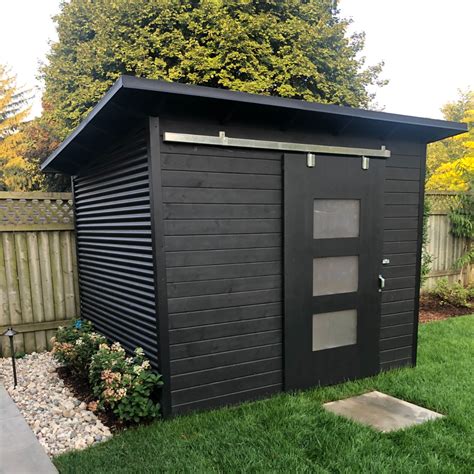 Modern Black Garden Shed for Stylish Backyards