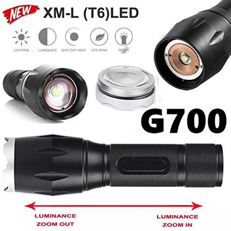 AST Works G700 X800 LED Tactical Military XM-L T9 Flashlight Torch ...