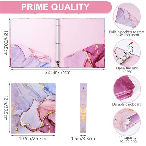 NELOVI Cute Binders! Decorative Hardcover 3 Ring Binder 1 Inch (Letter ...