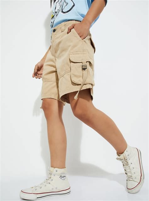 Buy URB_N Women Solid Baggy Cargo Shorts Online at just Rs. 999.0 ...