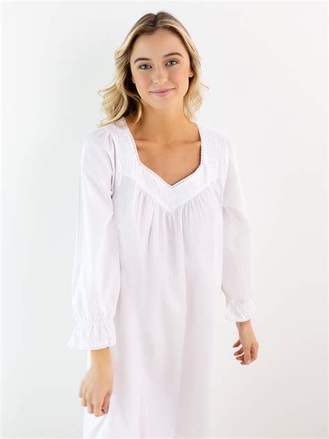 Victoria White Cotton Nightgown – Jacaranda Living