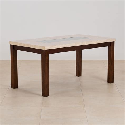 Buy (Refurbished) Harmony Sia Faux Marble Top 6-Seater Dining Table ...