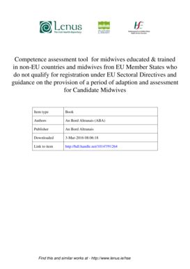 Fillable Online Competence assessment tool for midwives educated ...