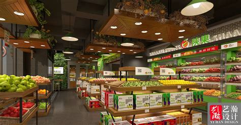 1000平米小型超市零售空间设计效果图案例-公装效果图_装一网装修效果图