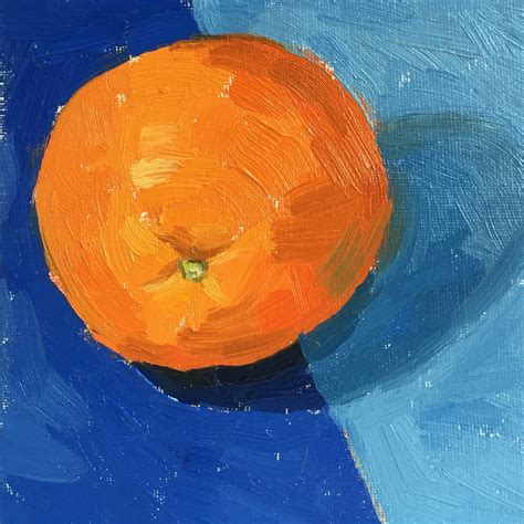 Complementary Colors Painting Blue Orange