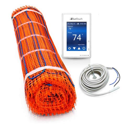 SunTouch Radiant Floor Heating Tape Mat Kit 10 sq ft 2ft Wide 120V ...