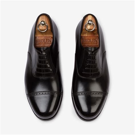 Punch Cap Oxford - Black - Mod Last - Blake Line – Bridlen