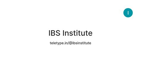 IBS Institute — Teletype