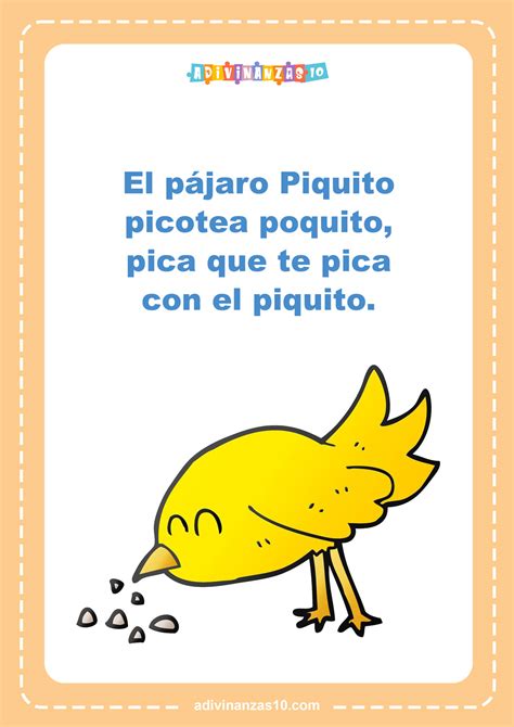 50+ TRABALENGUAS CORTOS # Niños de Preescolar y Primaria