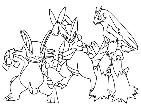 Pokemon X And Y Starters Coloring Pages