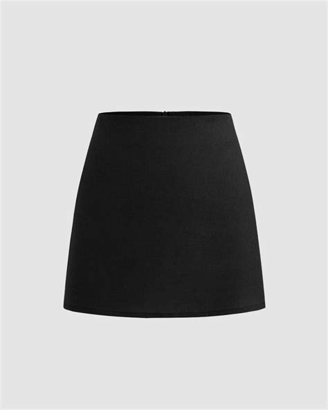 Boat Neckline Solid Knotted Crop Top With Low Rise Solid Mini Skirt In ...