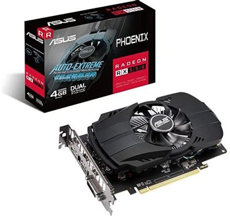 ASUS PH-RX550-4G-EVO GDDR5 4 GB AMD Radeon Chipset 128 bit 1183 MHz ...