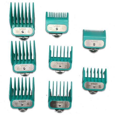 VGR V-891 Set of 8 Metal Comb (1.5/3/4.5/6/10/13/16/19mm) attachment f
