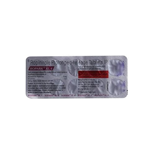 Ropark XL 4MG - Strip of 10 Tablets : Amazon.in: Health & Personal Care