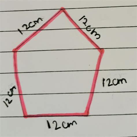 Find the area of pentagon having length of 12CM with method not just ...
